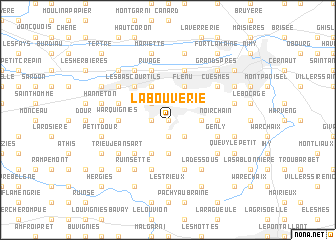 map of La Bouverie