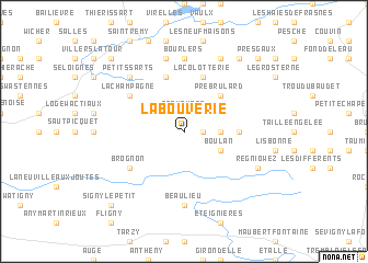 map of La Bouverie