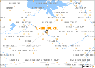 map of La Bouverie
