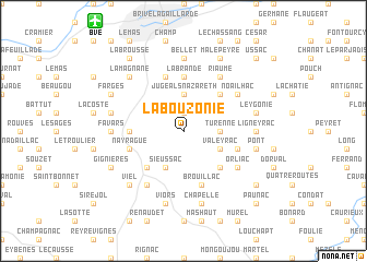 map of La Bouzonie