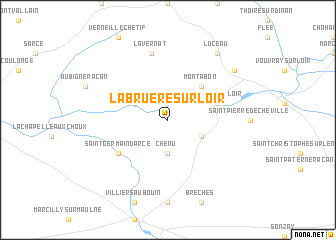 map of La Bruère-sur-Loir