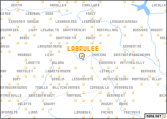 map of La Brûlée