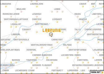 map of La Brunie