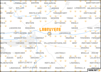 map of La Bruyère