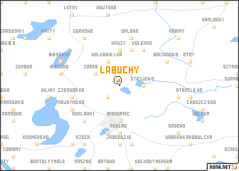 map of Łabuchy