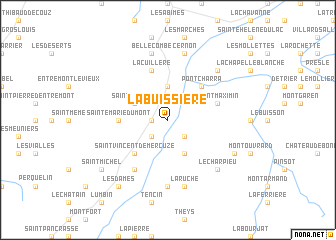 map of La Buissière