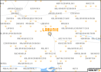 map of Łabunie
