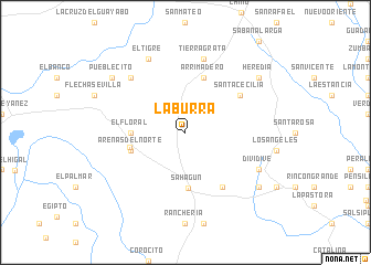 map of La Burra