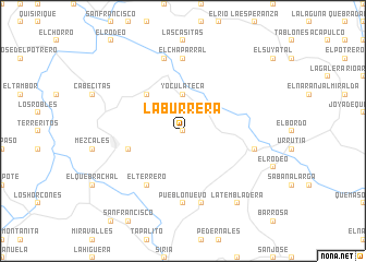 map of La Burrera