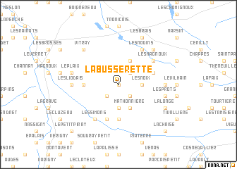 map of La Busserette