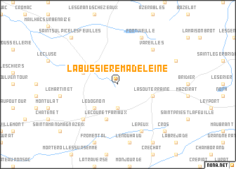 map of La Bussière-Madeleine