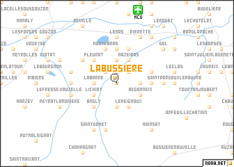 map of La Bussière