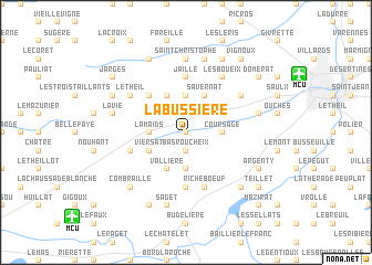 map of La Bussière