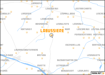 map of La Bussière