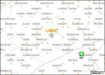 map of Labuť