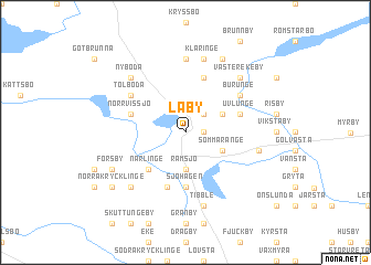 map of Läby