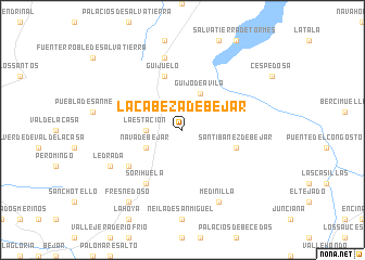 map of La Cabeza de Béjar