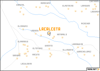 map of La Calceta