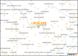 map of La Calera