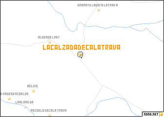 map of La Calzada de Calatrava