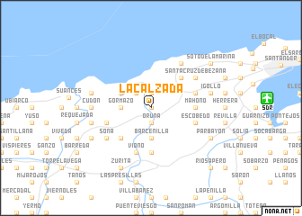 map of La Calzada