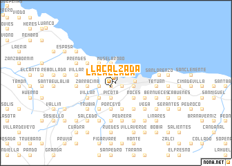 map of La Calzada