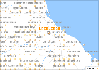 map of La Calzada