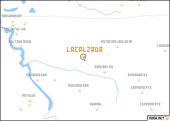 map of La Calzada