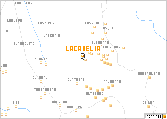 map of La Camelia