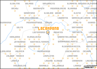 map of La Campana