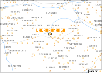 map of La Caña Amarga