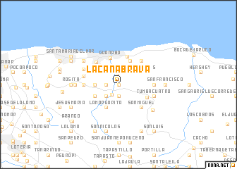 map of La Caña Brava