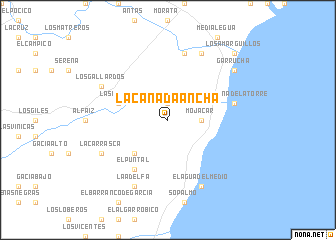 map of La Cañada Ancha