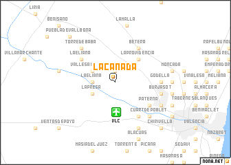 map of La Cañada