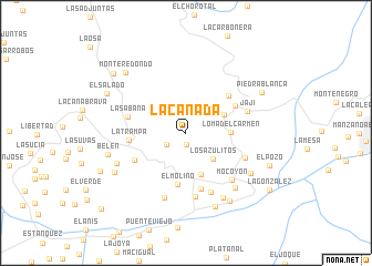 map of La Cañada