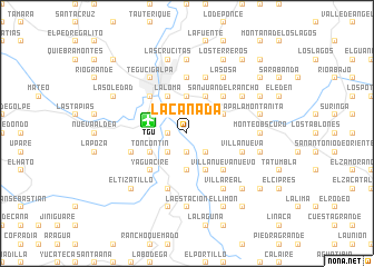 map of La Cañada