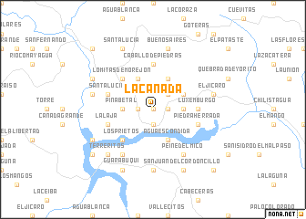 map of La Cañada