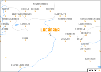 map of La Cañada