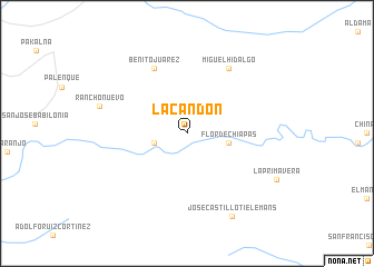map of Lacandón