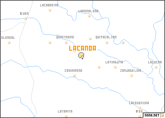 map of La Canoa