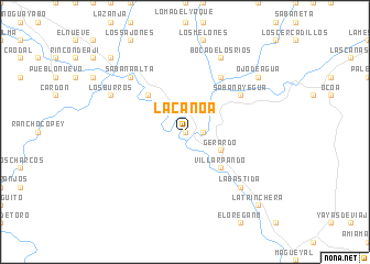 map of La Canoa