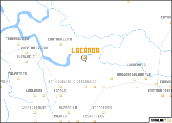 map of La Canoa