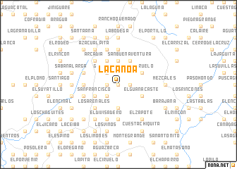 map of La Canoa