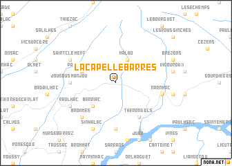 map of Lacapelle-Barrès