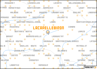 map of Lacapelle-Biron