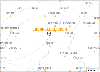 map of Lacapelle-Livron