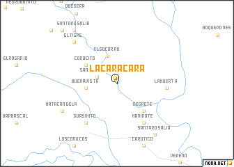 map of La Caracara