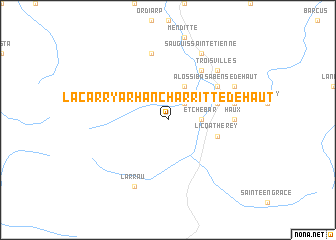 map of Lacarry-Arhan-Charritte-de-Haut