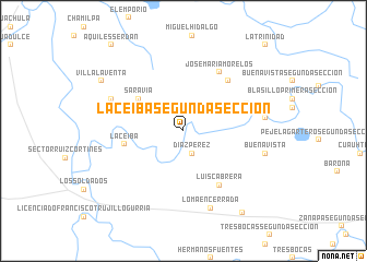 map of La Ceiba Segunda Sección