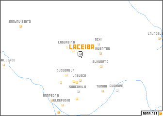 map of La Ceiba